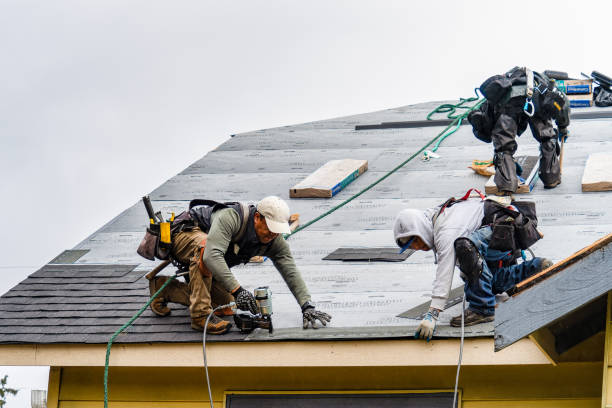 Professional Gutter Installation technician working in Rancho Palos Verdes, CA